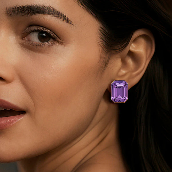 Super Saver Pack of 8 Multicolour Studs Anti-Tarnish Premium Quality Crystal Earrings By TEJAB