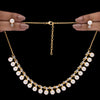 Anti-Tarnish Pearl & Crystal Studded Statement Necklace Set with Earrings