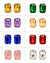 Super Saver Pack of 8 Multicolour Studs Anti-Tarnish Premium Quality Crystal Earrings By TEJAB