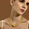 Anti-Tarnish Multilayer Necklace Set With Earrings
