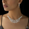 Anti-Tarnish Crystal Necklace Set With Earrings