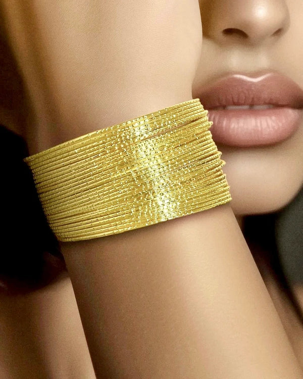 Anti-Tarnish Gold Plated Multilayer Bangle Bracelet