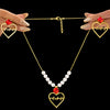 Anti-Tarnish Heart Necklace Set With Earrings