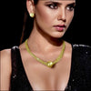 Anti-Tarnish Multilayer Necklace Set With Earrings