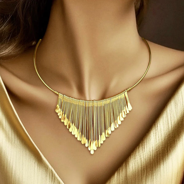 Anti-Tarnish Golden Hasli Necklace