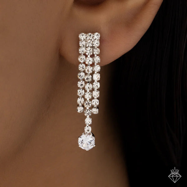 Anti-Tarnish Crystal Necklace Set With Earrings