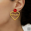 Anti-Tarnish Heart Necklace Set With Earrings