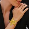 Super Saver Pack 🎁 Anti-Tarnish Premium Quality GOLD Plated STARFISH Necklace Set With Earrings, Bracelet & Ring (Adjustable Size)