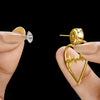 Anti-Tarnish Heart Necklace Set With Earrings